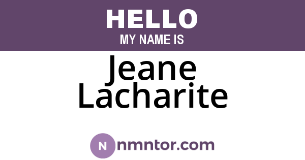Jeane Lacharite