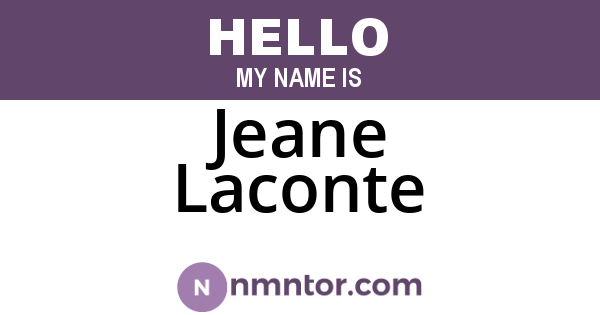 Jeane Laconte