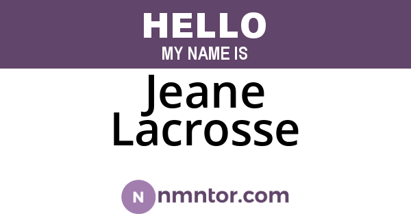 Jeane Lacrosse