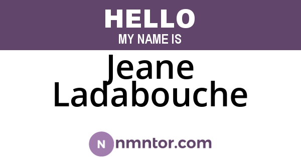 Jeane Ladabouche