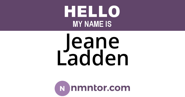 Jeane Ladden