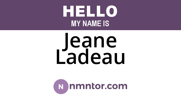 Jeane Ladeau