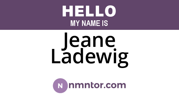 Jeane Ladewig