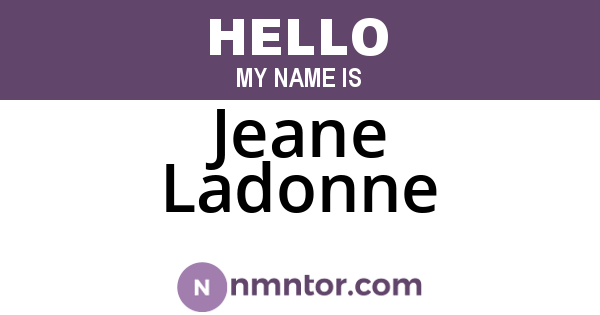 Jeane Ladonne