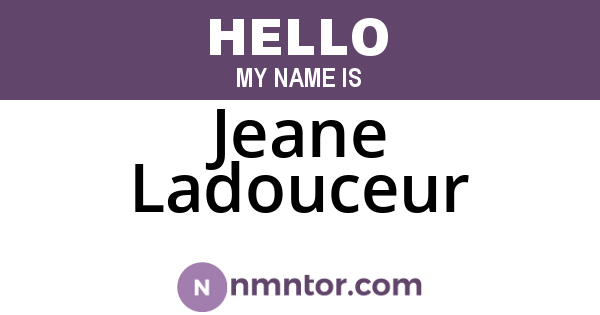 Jeane Ladouceur