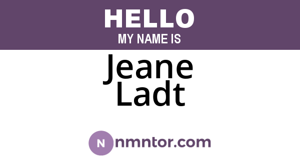 Jeane Ladt