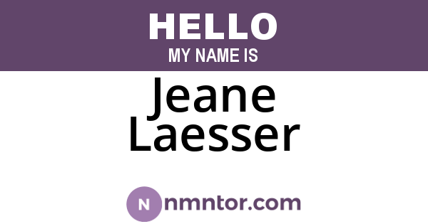 Jeane Laesser