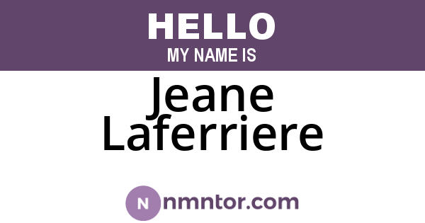 Jeane Laferriere