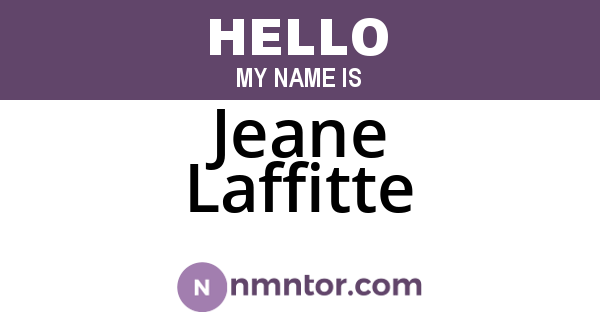 Jeane Laffitte