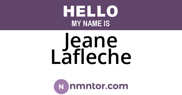 Jeane Lafleche