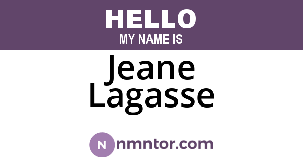 Jeane Lagasse