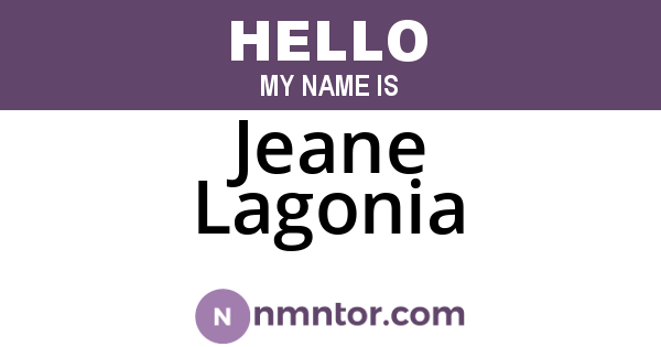 Jeane Lagonia