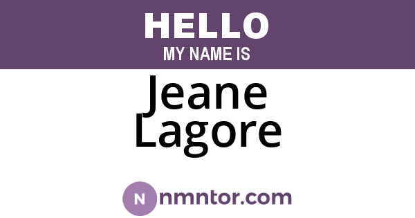 Jeane Lagore