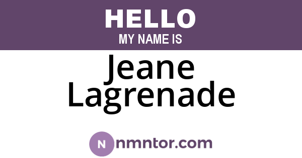 Jeane Lagrenade