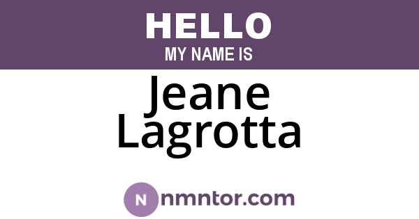 Jeane Lagrotta