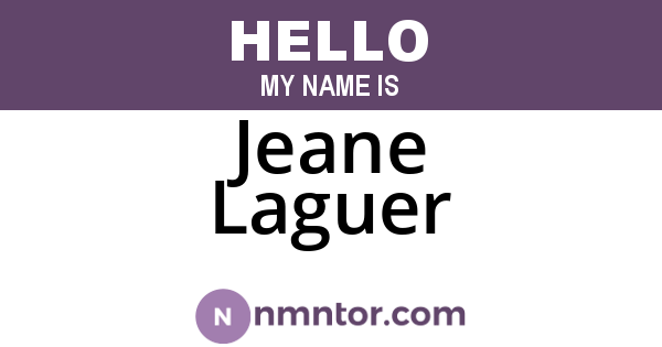 Jeane Laguer