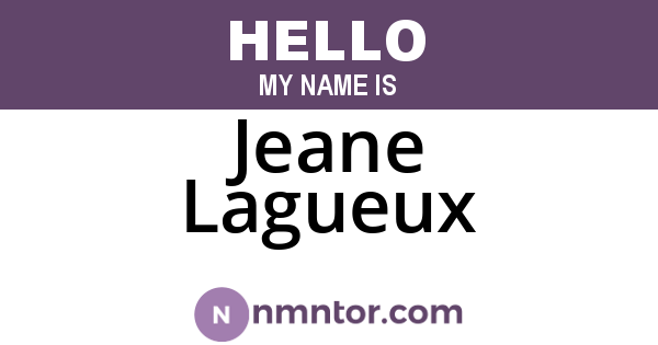 Jeane Lagueux