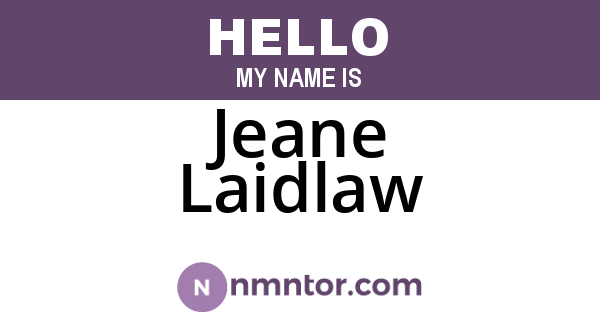 Jeane Laidlaw