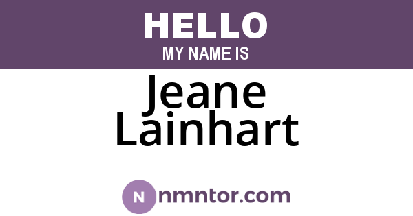 Jeane Lainhart