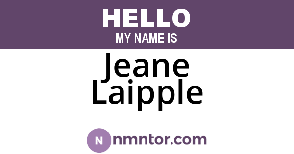 Jeane Laipple