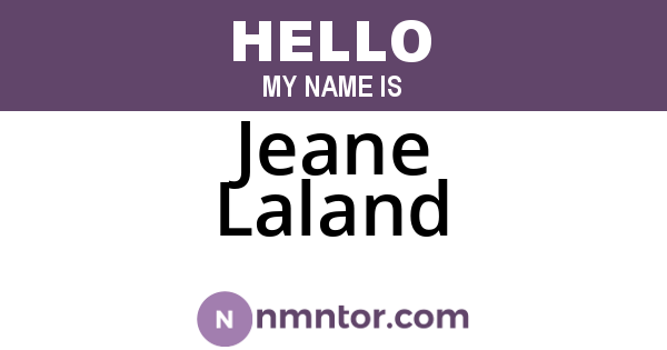 Jeane Laland