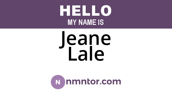 Jeane Lale