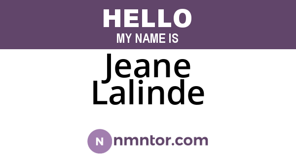 Jeane Lalinde