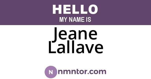 Jeane Lallave