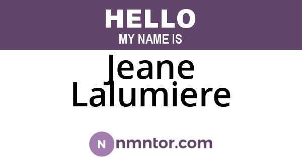 Jeane Lalumiere