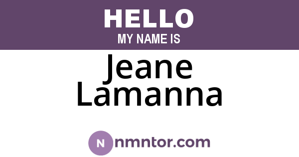 Jeane Lamanna