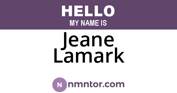 Jeane Lamark