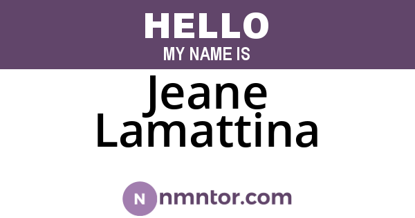 Jeane Lamattina