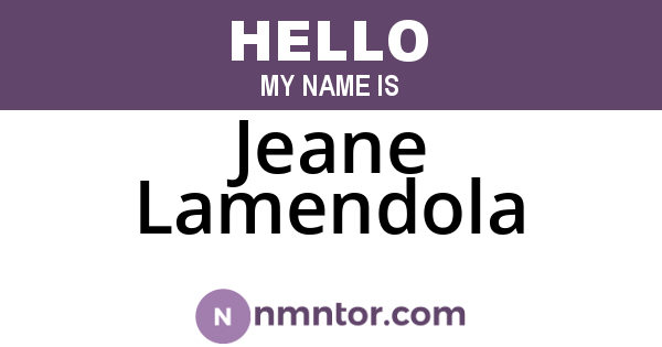 Jeane Lamendola