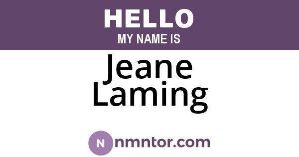 Jeane Laming