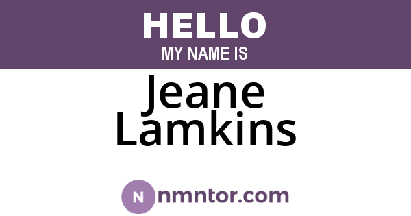 Jeane Lamkins