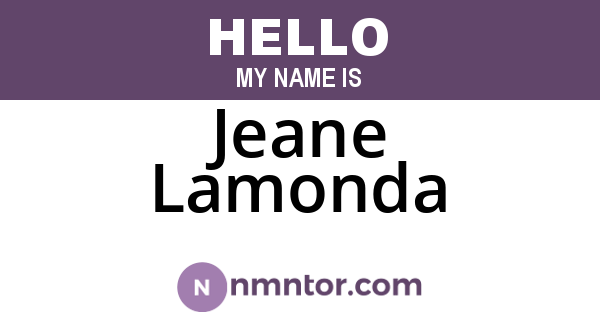 Jeane Lamonda