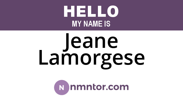 Jeane Lamorgese