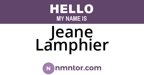 Jeane Lamphier