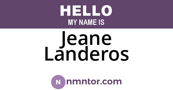 Jeane Landeros