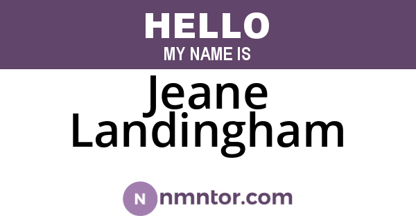 Jeane Landingham