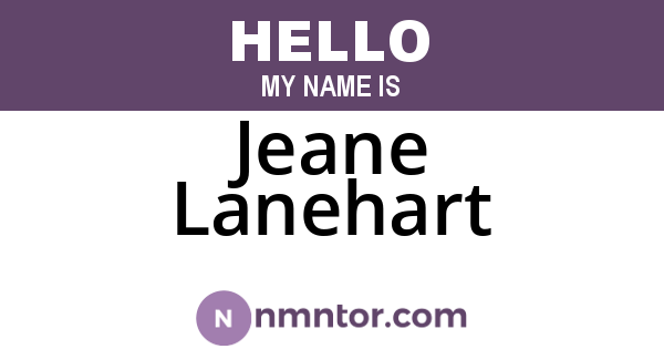 Jeane Lanehart