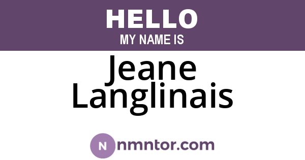 Jeane Langlinais