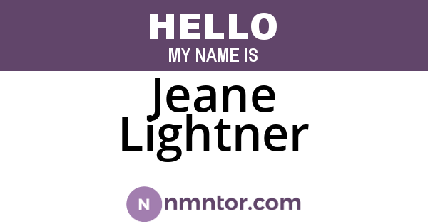 Jeane Lightner
