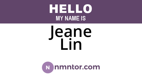 Jeane Lin