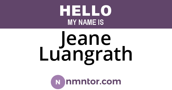 Jeane Luangrath