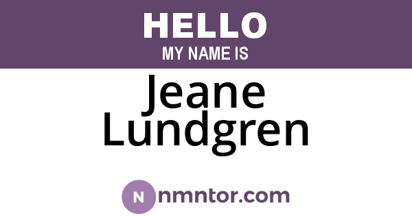 Jeane Lundgren