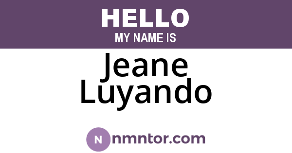 Jeane Luyando