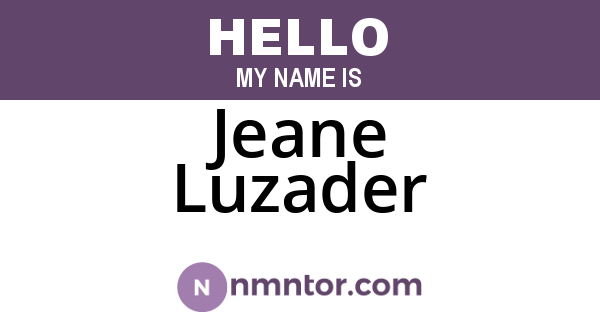 Jeane Luzader