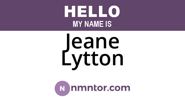 Jeane Lytton