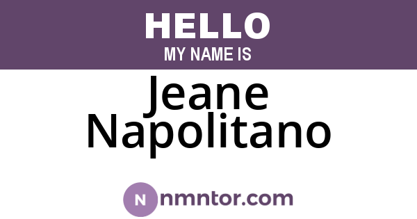 Jeane Napolitano